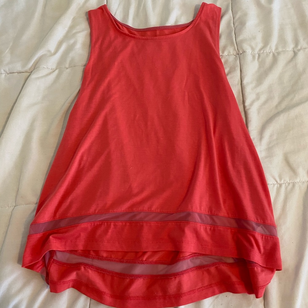 pink athleta tank top with mesh!